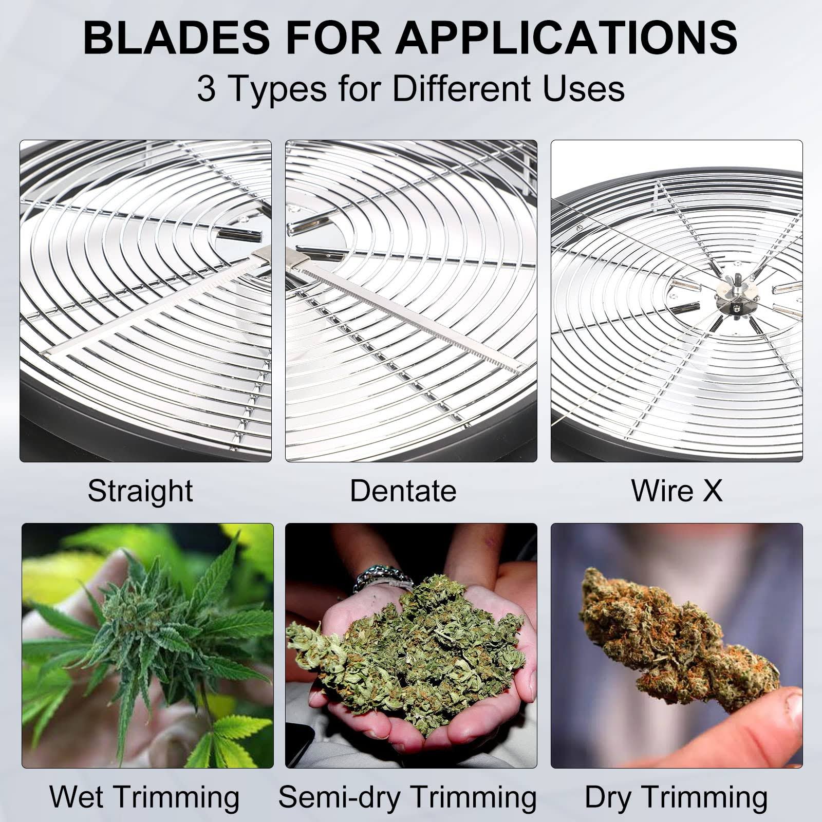 13 in Bud Leaf Bowl Trimmer, Bud Bowl Trimmer with Switchable Stainless Steel Blades & Clear Visibility Dome