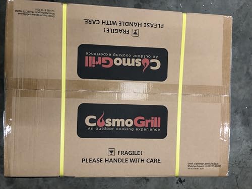 CosmoGrill Pro Deluxe 5 Gas Burner 4+1 Barbecue Grill, Steel Warming Rack, Side-Burner