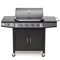 CosmoGrill Pro Deluxe 5 Gas Burner 4+1 Barbecue Grill, Steel Warming Rack, Side-Burner