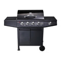 CosmoGrill Original 5 Gas Burner 4+1 Garden Grill, Steel Warming Rack, Side-Burner