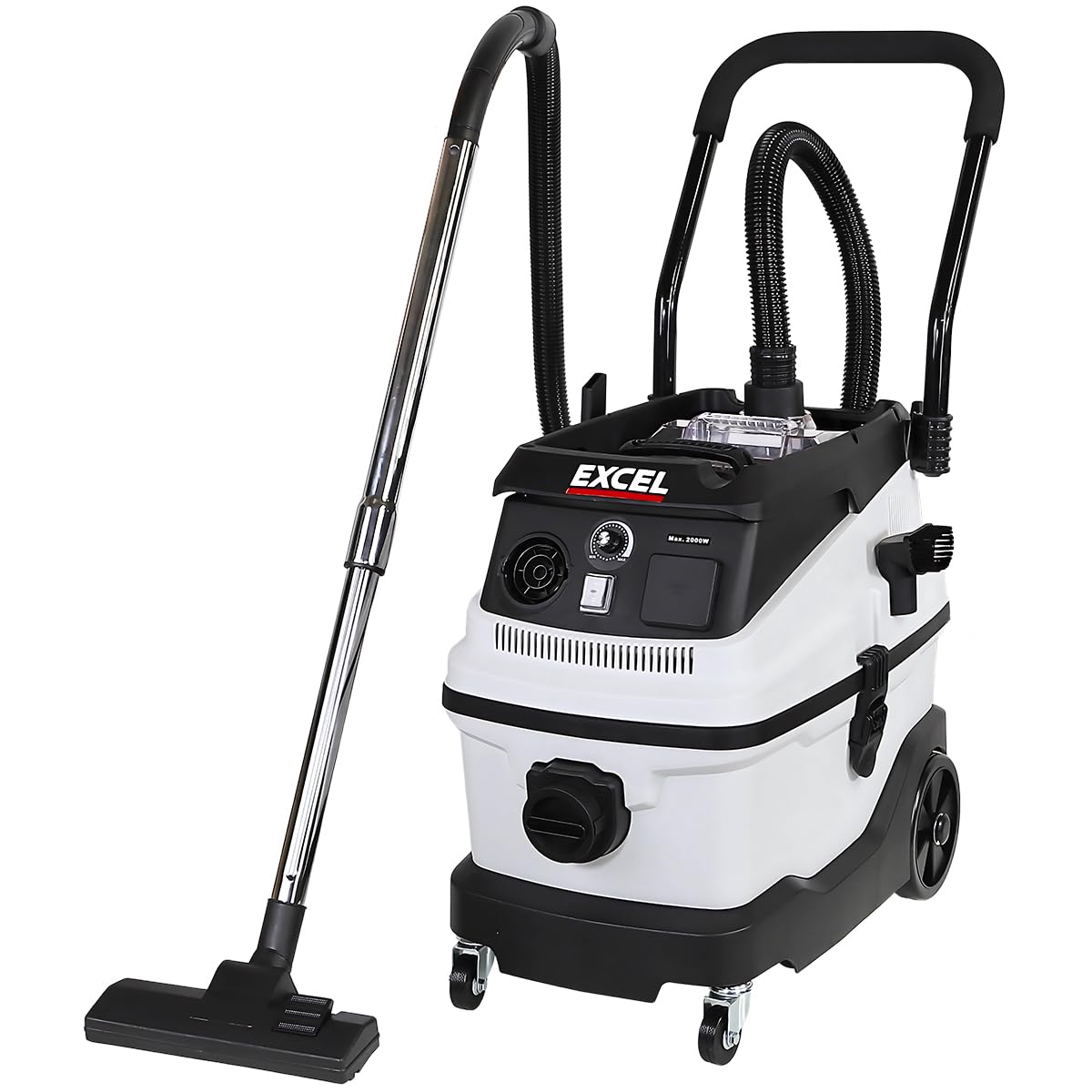 Excel 30L Wet & Dry Vacuum Cleaner – 1600W Motor, HEPA Filter, Water Filtration