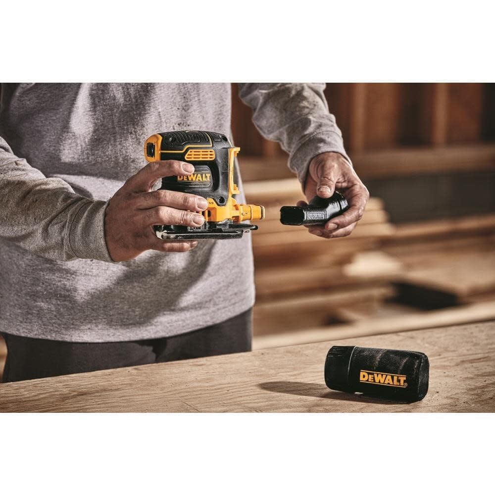 DEWALT 20V MAX* XR Palm Sander, Sheet, Variable Speed, 1/4-Inch, Tool Only (DCW200B)