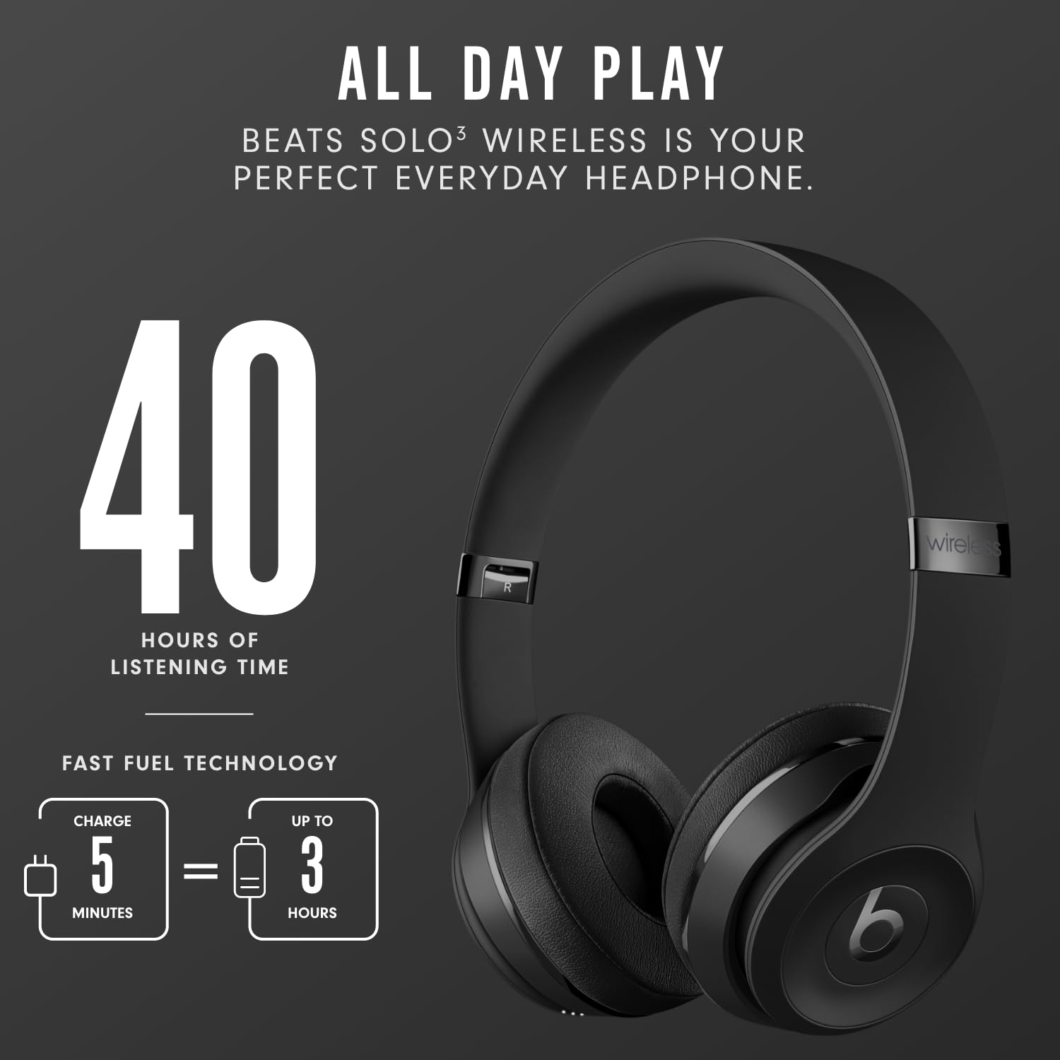 Beats Solo3 Wireless On-Ear Headphones - Apple W1 Headphone Chip