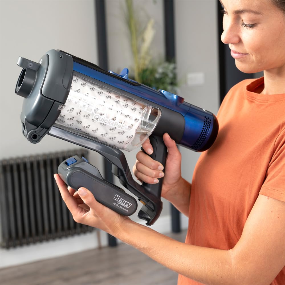 Henry Quick Pet 916634, Cordless Vacuum Cleaner, Blue, 25.2 W, 68 Decibeles