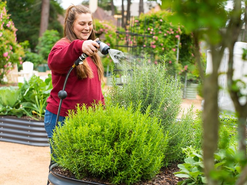 Garden Hose Reel Retractable Hi-Flow 50ft Wall Mounted Hose Reel Automatic Rewind, Any Length Lock