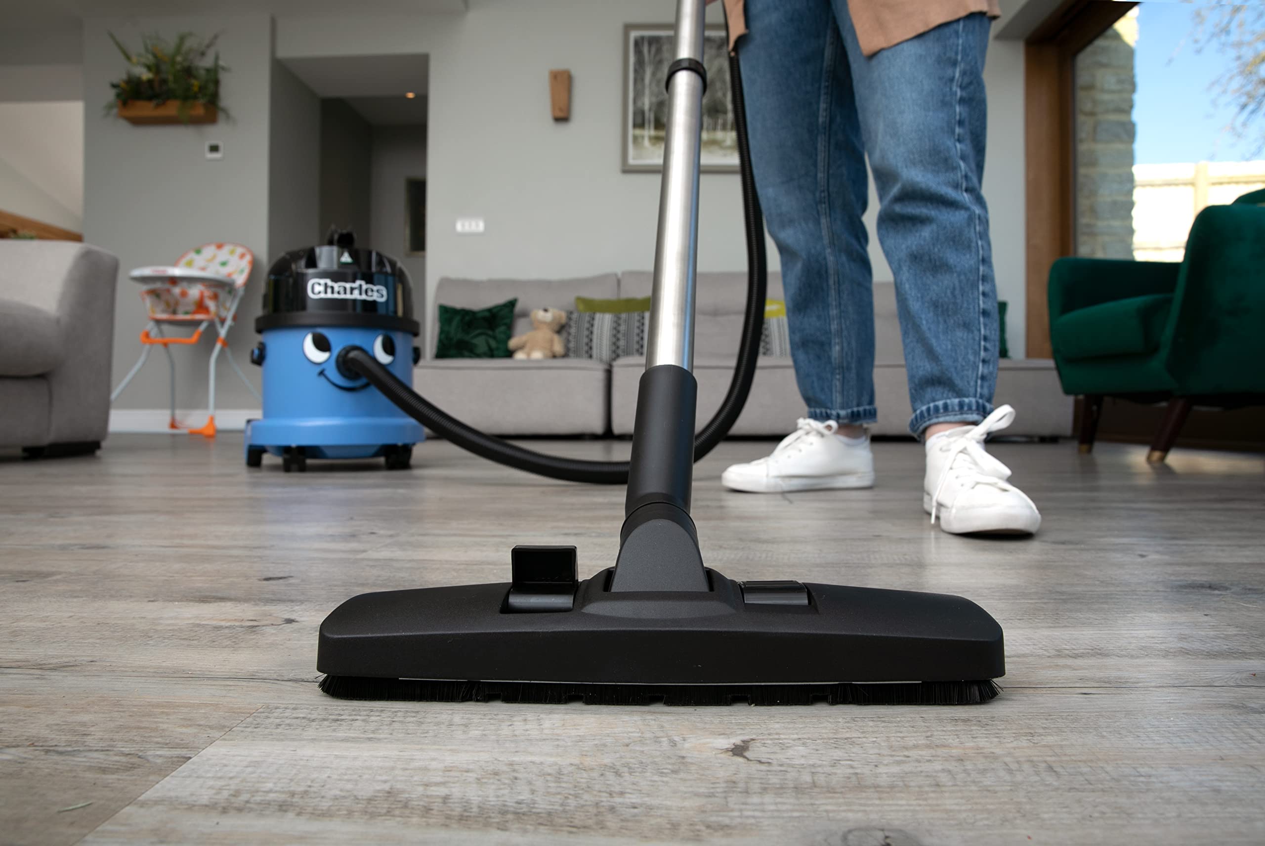 Henry Cord Rewind CVC370-2 Charles Wet and Dry Vacuum Cleaner, 15 Litre, 1060 W, Blue, Blue / Black