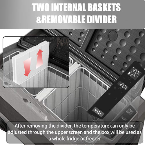 Alpicool T50 50L Compressor Car Refrigerator, Portable Camping Fridge DC 12v Freezer for TruckCampervanRVBoat