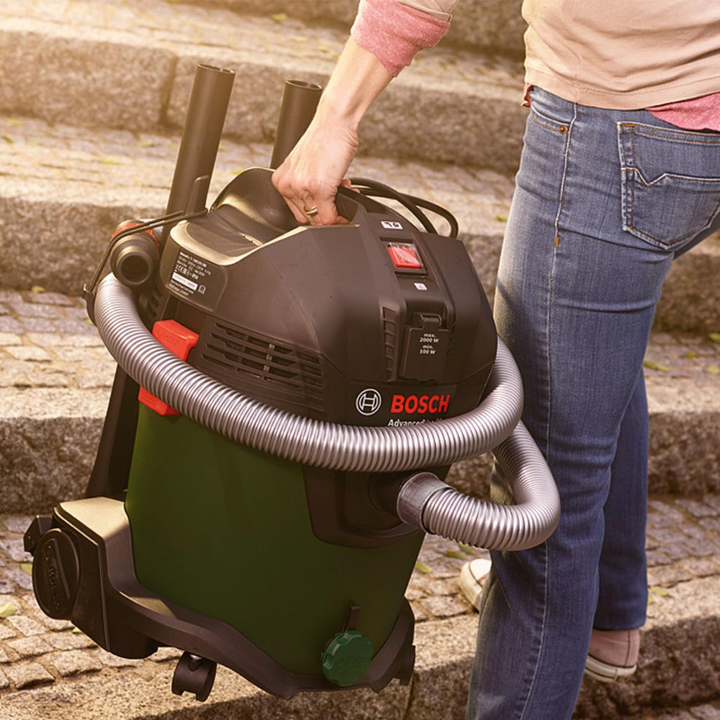 Bosch 06033D1270 AdvancedVac 20 Wet and Dry Vacuum Cleaner with Blowing Function, Green