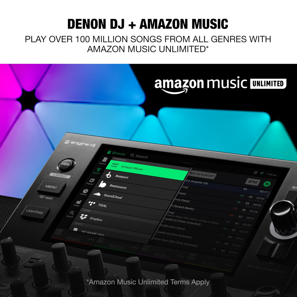 Denon DJ SC LIVE 4 Standalone DJ Controller with Stem Separation on 4-Decks