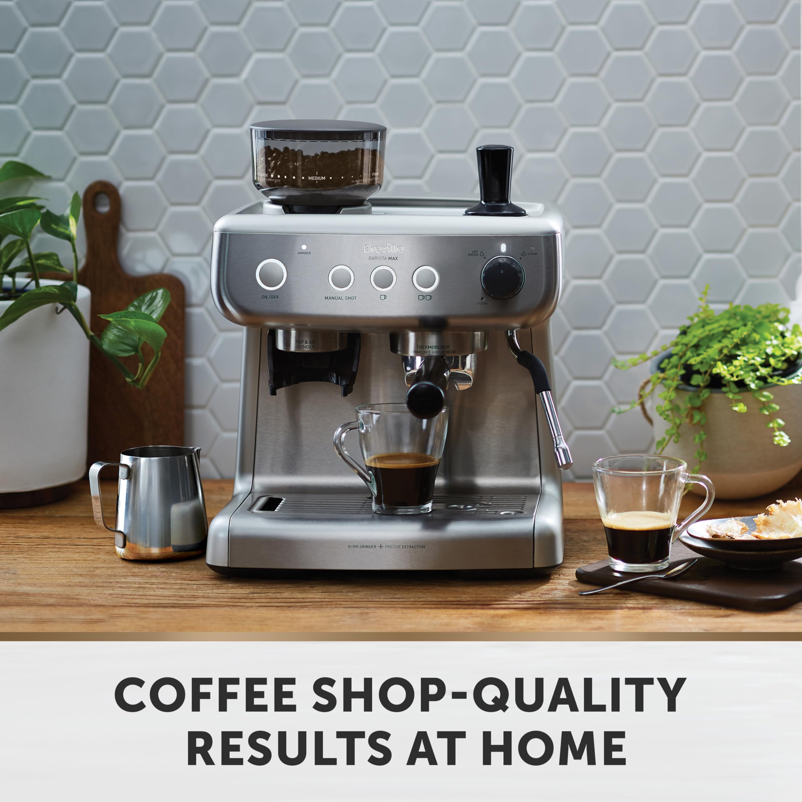 Breville Barista Max Espresso Machine | Latte & Cappuccino Coffee Maker
