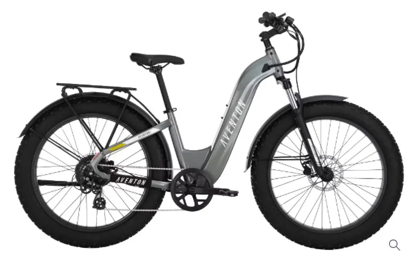 Aventon Aventure.2 Step-Through Fat Tire E-bike in Slate Grey