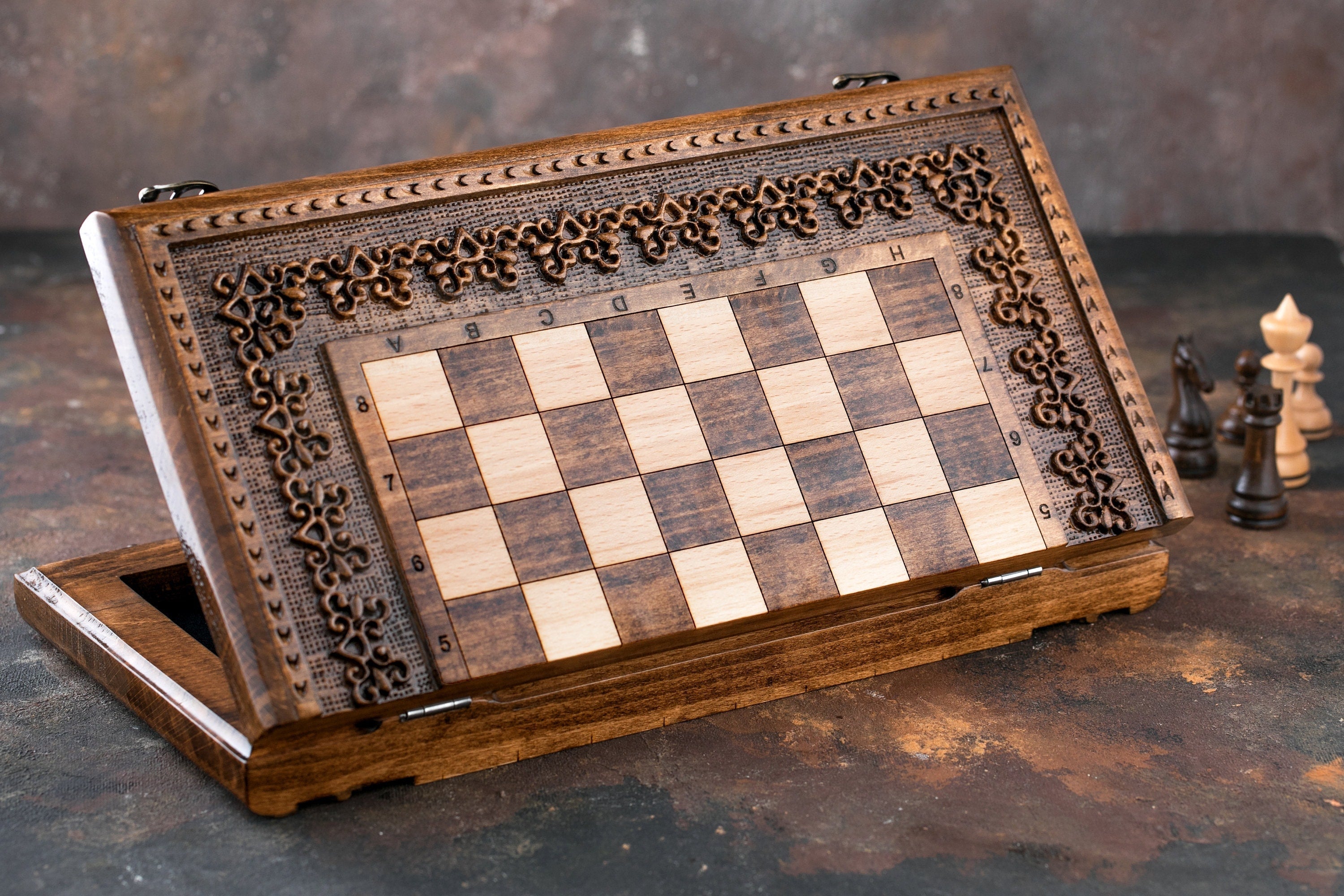 Handmade Wooden Chess Set, High Quality Chess Pieces, Personalized gift